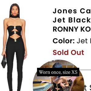 Ronny Kobo Collection Black Cutout Jumpsuit